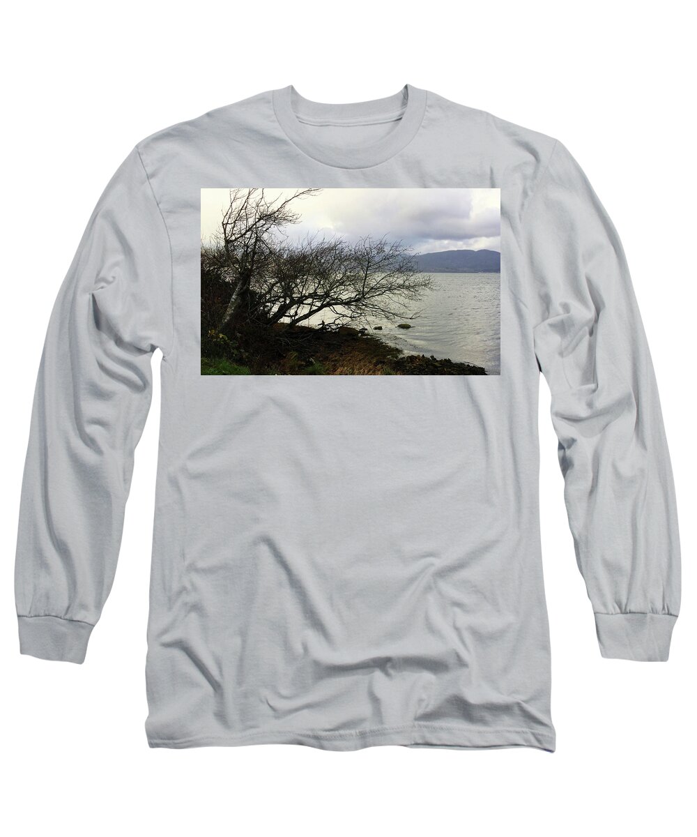 Mobile Photography Long Sleeve T-Shirt featuring the photograph Old Tree by the Bay by Chriss Pagani