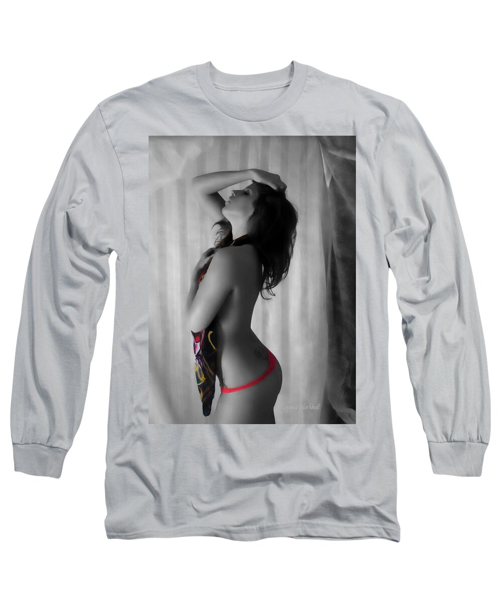 Girl Long Sleeve T-Shirt featuring the photograph One Scarf by Donna Blackhall