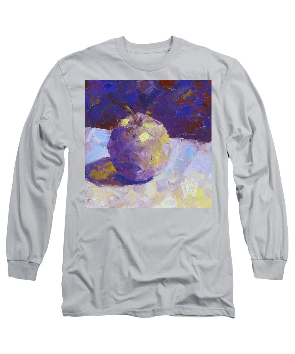 Oil Painting Long Sleeve T-Shirt featuring the painting Opal in Lavender by Susan Woodward