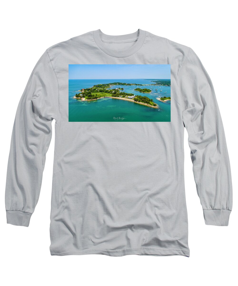 Penzance Point Long Sleeve T-Shirt featuring the photograph Penzance Point by Veterans Aerial Media LLC