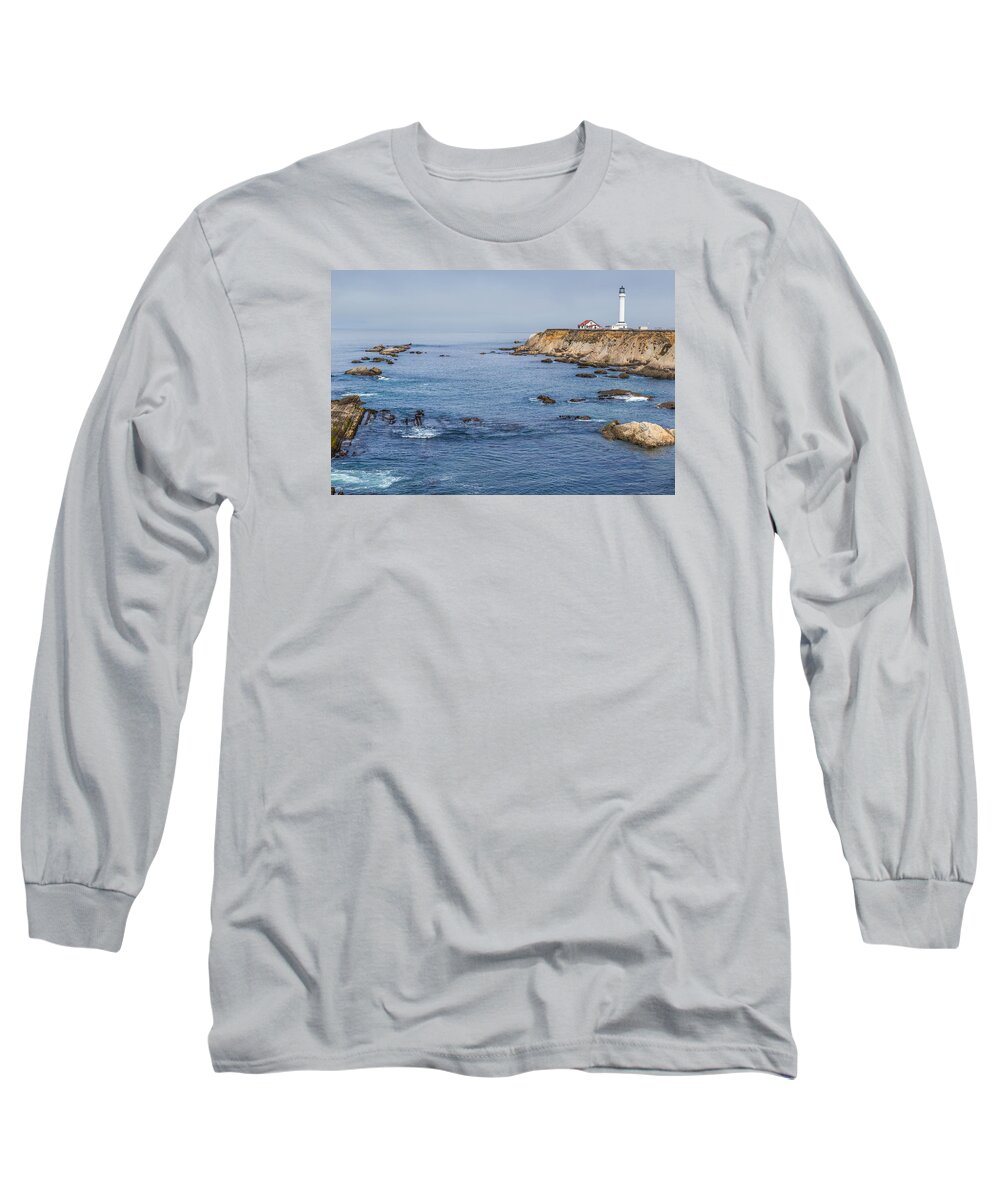 Landscape Long Sleeve T-Shirt featuring the photograph Point Arena Lighthouse and Coast by Marc Crumpler