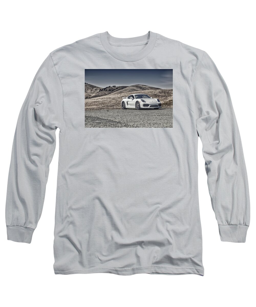 Cars Long Sleeve T-Shirt featuring the photograph Porsche Cayman GT4 in the wild by ItzKirb Photography