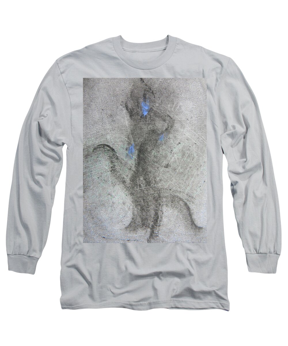 Dance Long Sleeve T-Shirt featuring the drawing Private Dancer Two by Marwan George Khoury