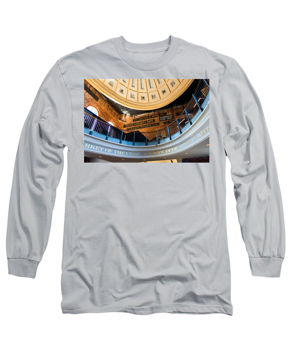 Bolton And Hicks Long Sleeve T-Shirt featuring the photograph Quincy Market Vintage Signs by SR Green