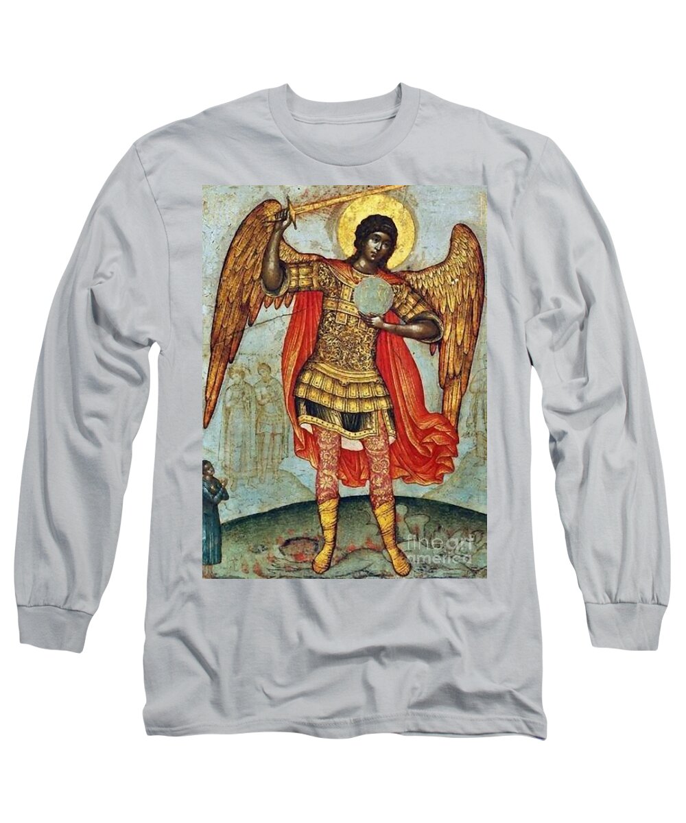 Red Long Sleeve T-Shirt featuring the painting Red by Archangelus Gallery