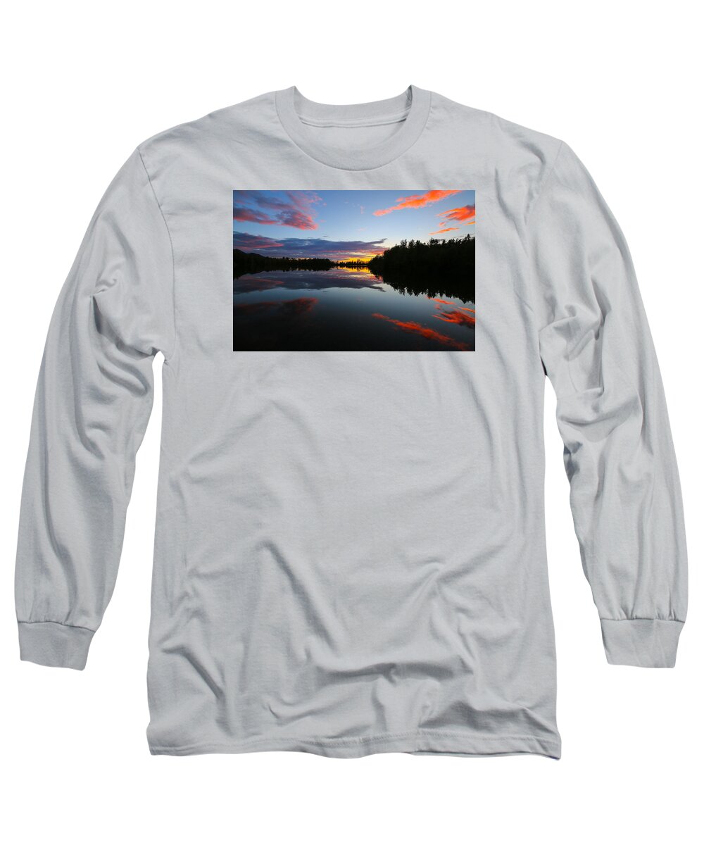 Sam Amato Photography Long Sleeve T-Shirt featuring the photograph Reflection Lake Alaska Sunset by Sam Amato