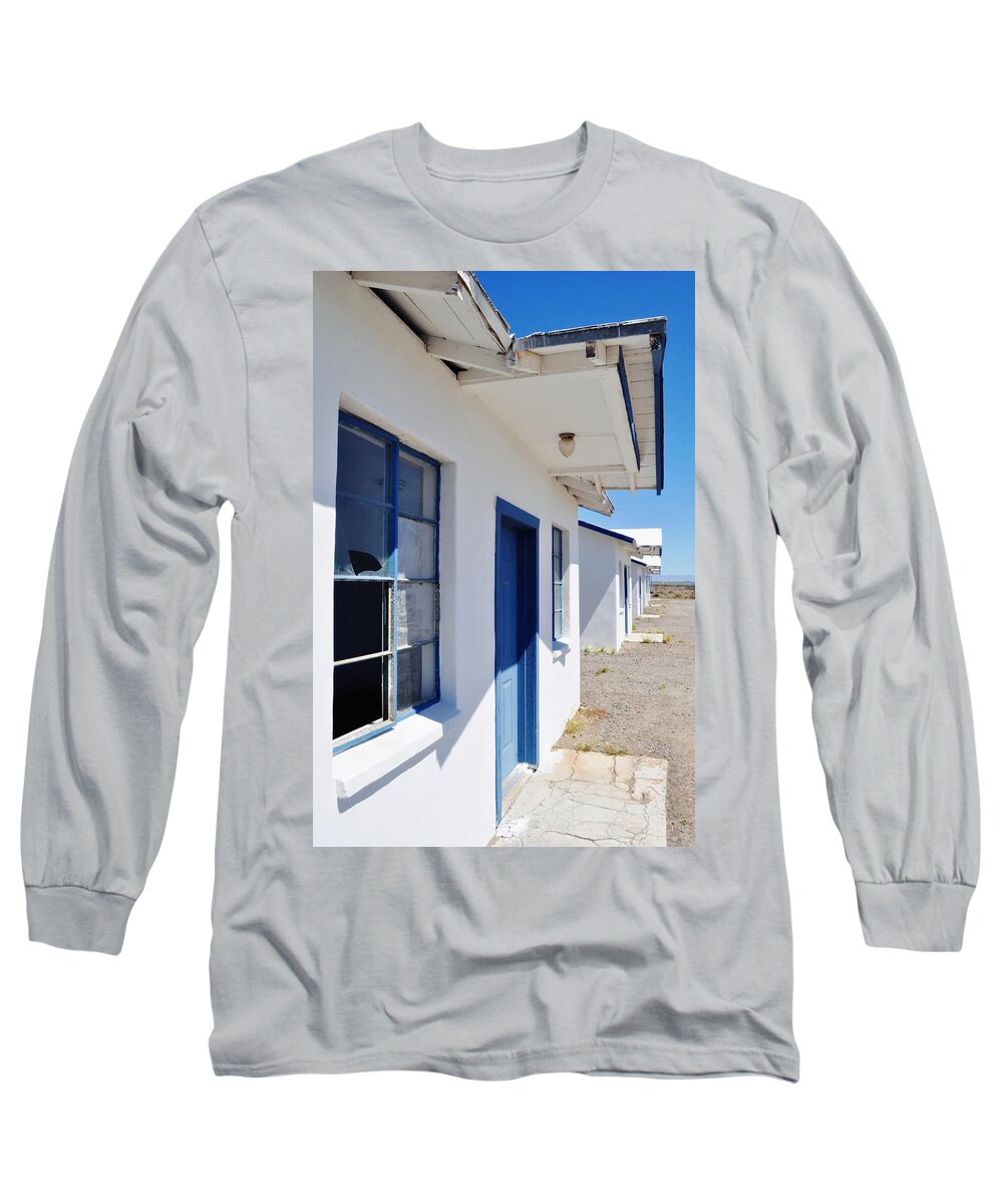 Roy's Motel Long Sleeve T-Shirt featuring the photograph Roy's Motel And Cafe Auto Court by Kyle Hanson