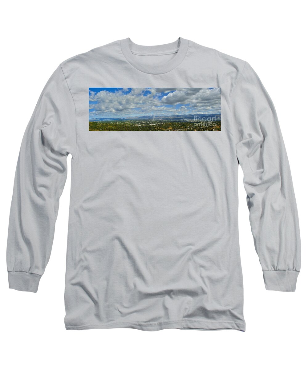 San Fernando Valley Long Sleeve T-Shirt featuring the photograph San Fernando Valley Panorama by David Zanzinger