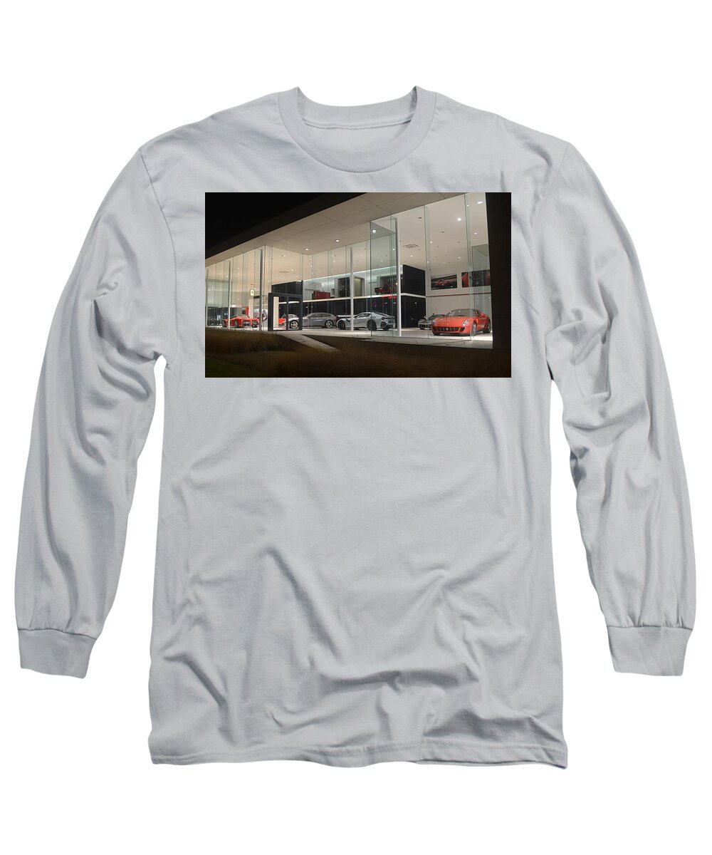 Ferrari Long Sleeve T-Shirt featuring the photograph Showroom by Sportscars OfBelgium