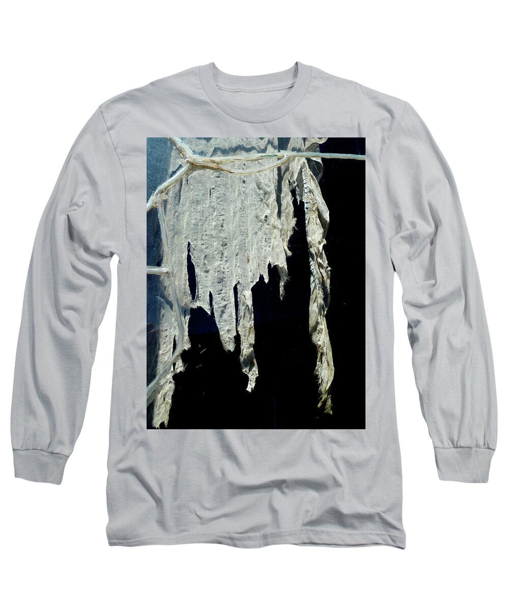 Bodie State Park Long Sleeve T-Shirt featuring the photograph Shredded Curtains by Amelia Racca