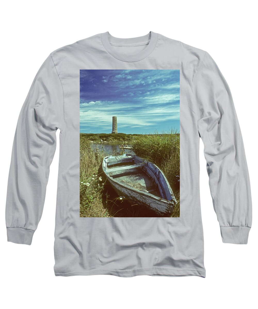 Cuttyhunk Island Long Sleeve T-Shirt featuring the photograph Skiff at Westend Pond by Nautical Chartworks