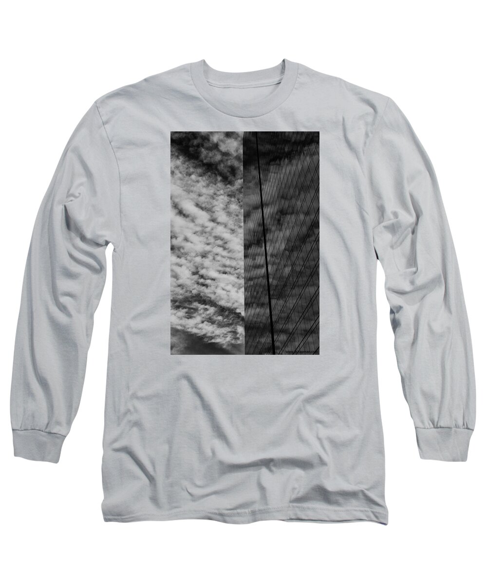 B&w Long Sleeve T-Shirt featuring the photograph Sky show by Lora Lee Chapman