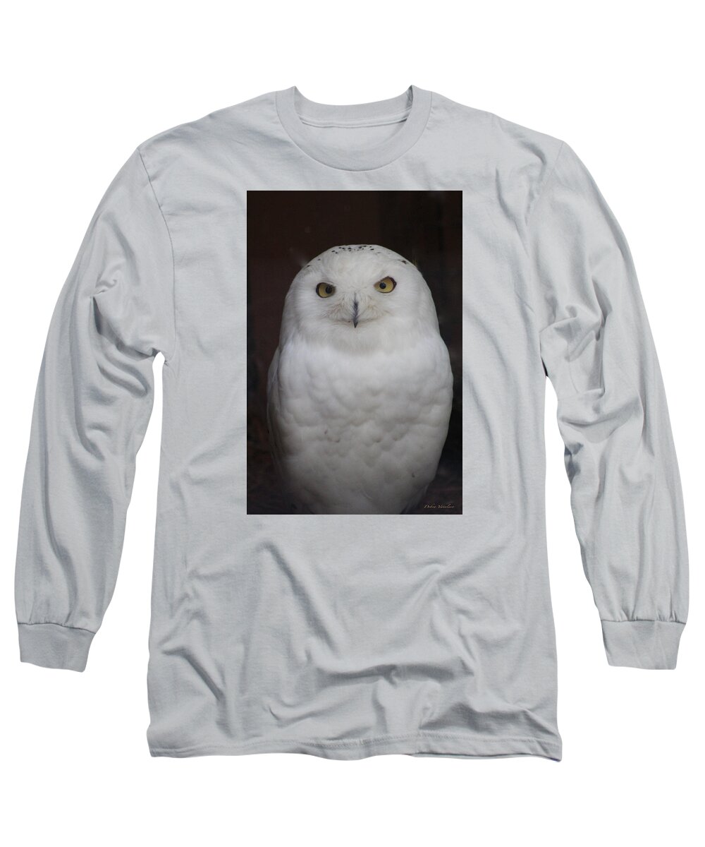 Snow Owl Long Sleeve T-Shirt featuring the photograph Snow Owl by Debra   Vatalaro