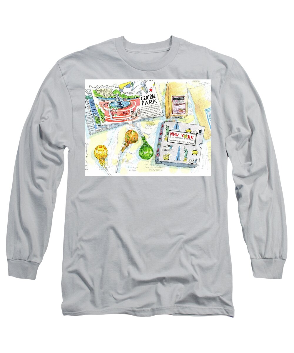  Long Sleeve T-Shirt featuring the photograph Souvenirs of NewYork. by Junko Nishimura