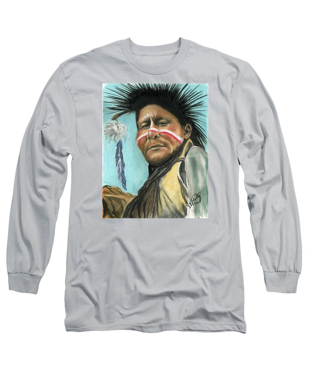 Pastel Long Sleeve T-Shirt featuring the painting Spike Jake by Michael Foltz