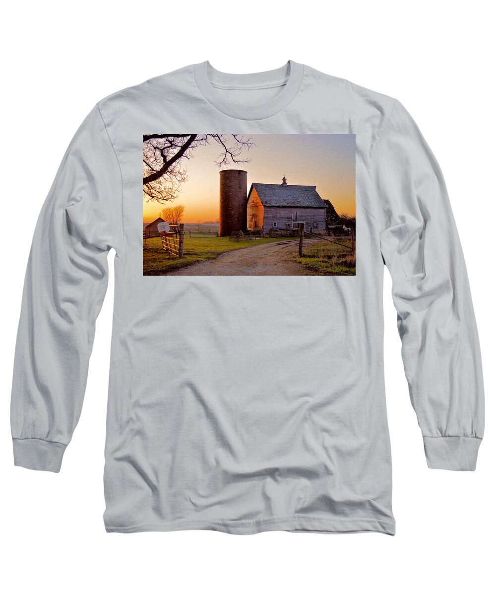 Rustic Long Sleeve T-Shirt featuring the photograph Spring At Birch Barn by Bonfire Photography