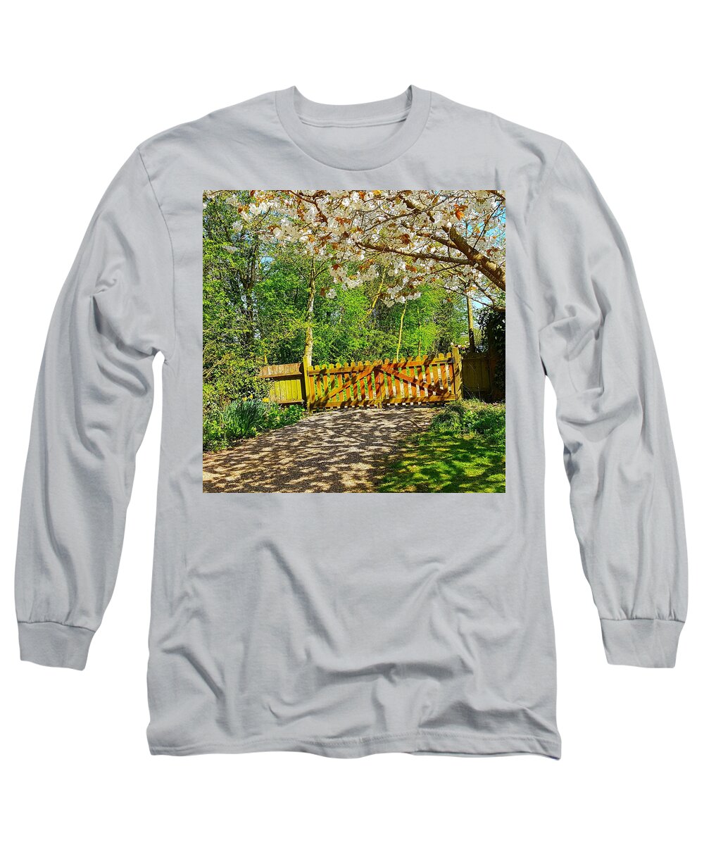 Garden Long Sleeve T-Shirt featuring the photograph Spring Gateway by Rowena Tutty