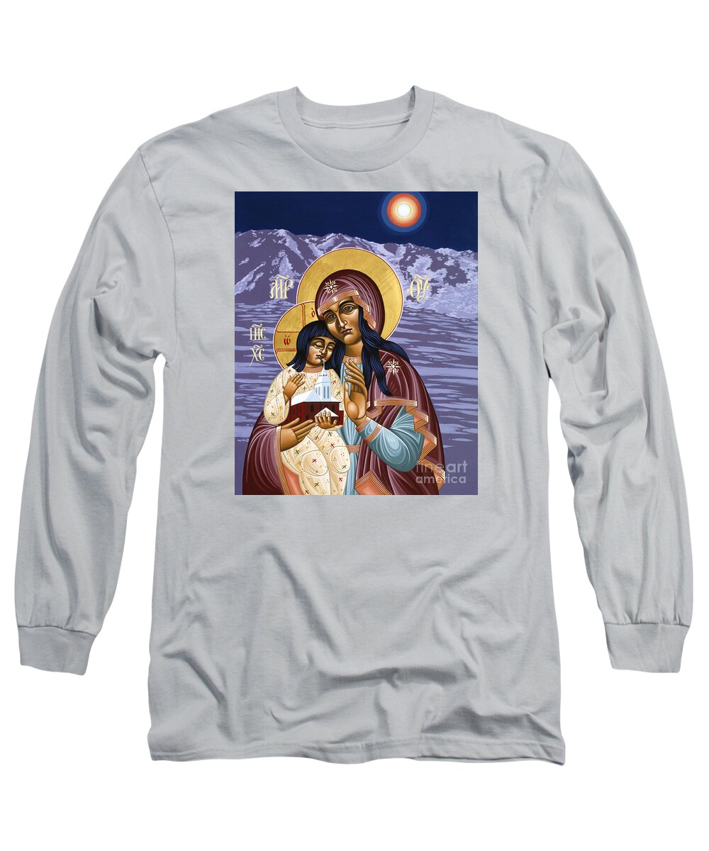 St Mary Of Aspen Long Sleeve T-Shirt featuring the painting St Mary of Aspen 111 by William Hart McNichols