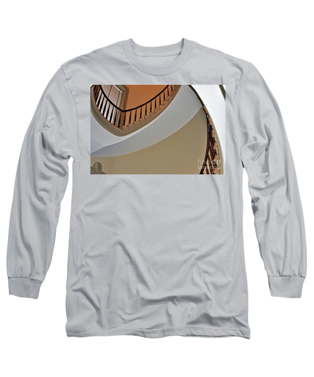 Mississippi Long Sleeve T-Shirt featuring the photograph Stairs of Old Capitol 3 by Lydia Holly