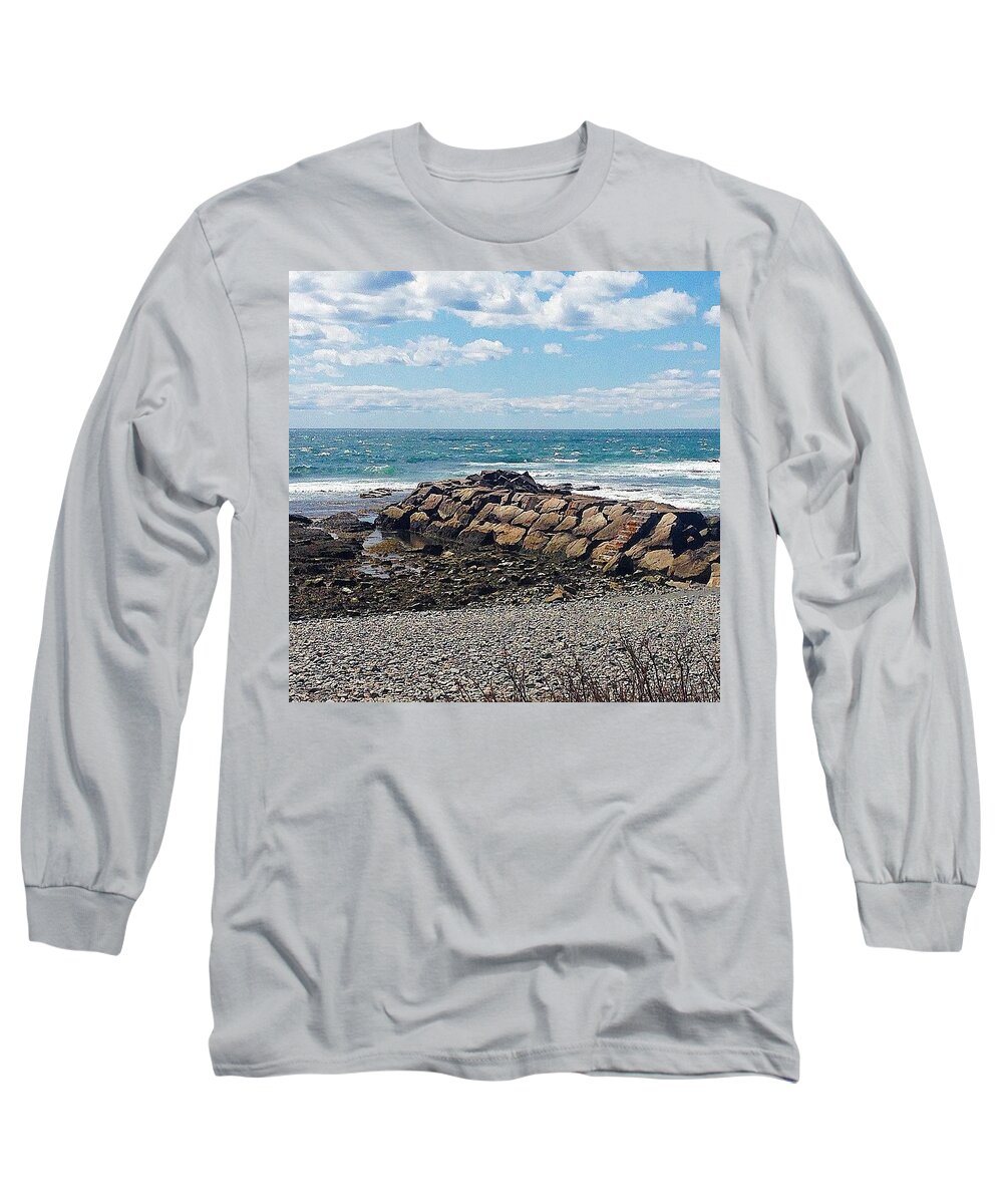 Rhodeisland Long Sleeve T-Shirt featuring the photograph Stairway To Heaven #newport #newengland by Kate Arsenault 