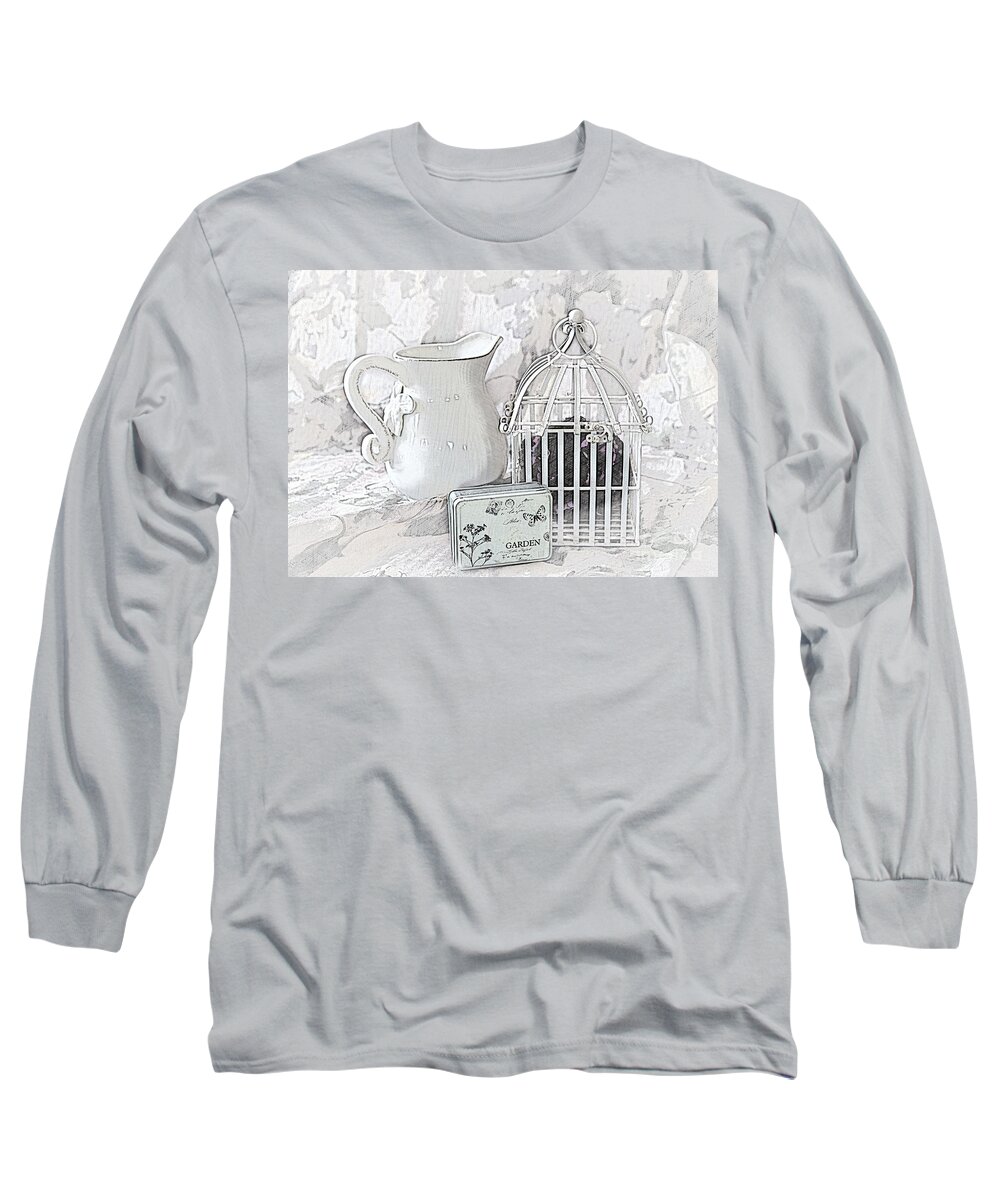 Cage Long Sleeve T-Shirt featuring the photograph Stuck and All Alone by Sherry Hallemeier