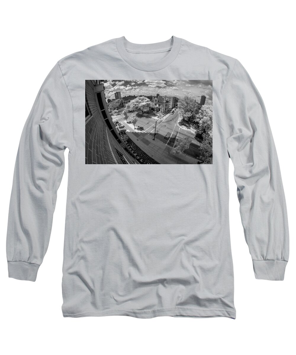 Infrared Long Sleeve T-Shirt featuring the photograph Summer in the City #2 by John Roach