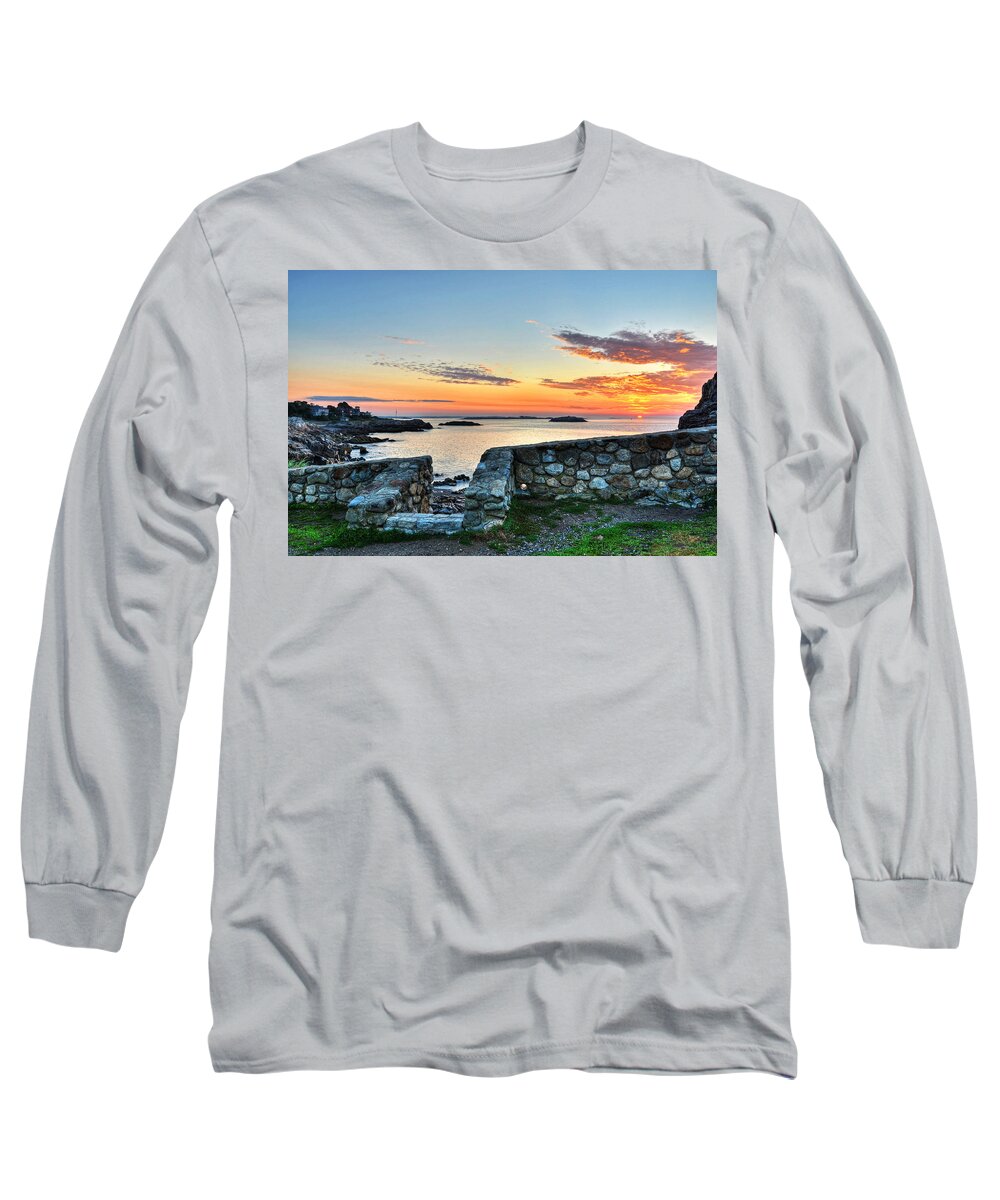 Marblehead Long Sleeve T-Shirt featuring the photograph Sunrise at Castle Rock Marblehead MA by Toby McGuire