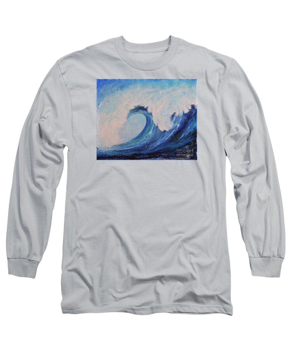 Acrylic Long Sleeve T-Shirt featuring the painting SURF no.2 by Teresa Wegrzyn