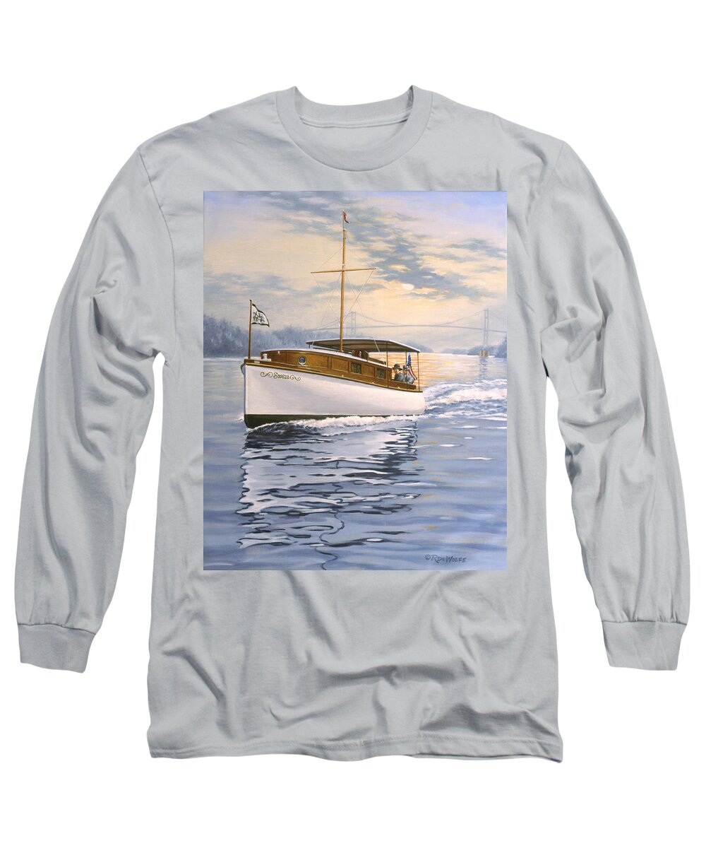 Antique Long Sleeve T-Shirt featuring the painting Swell by Richard De Wolfe