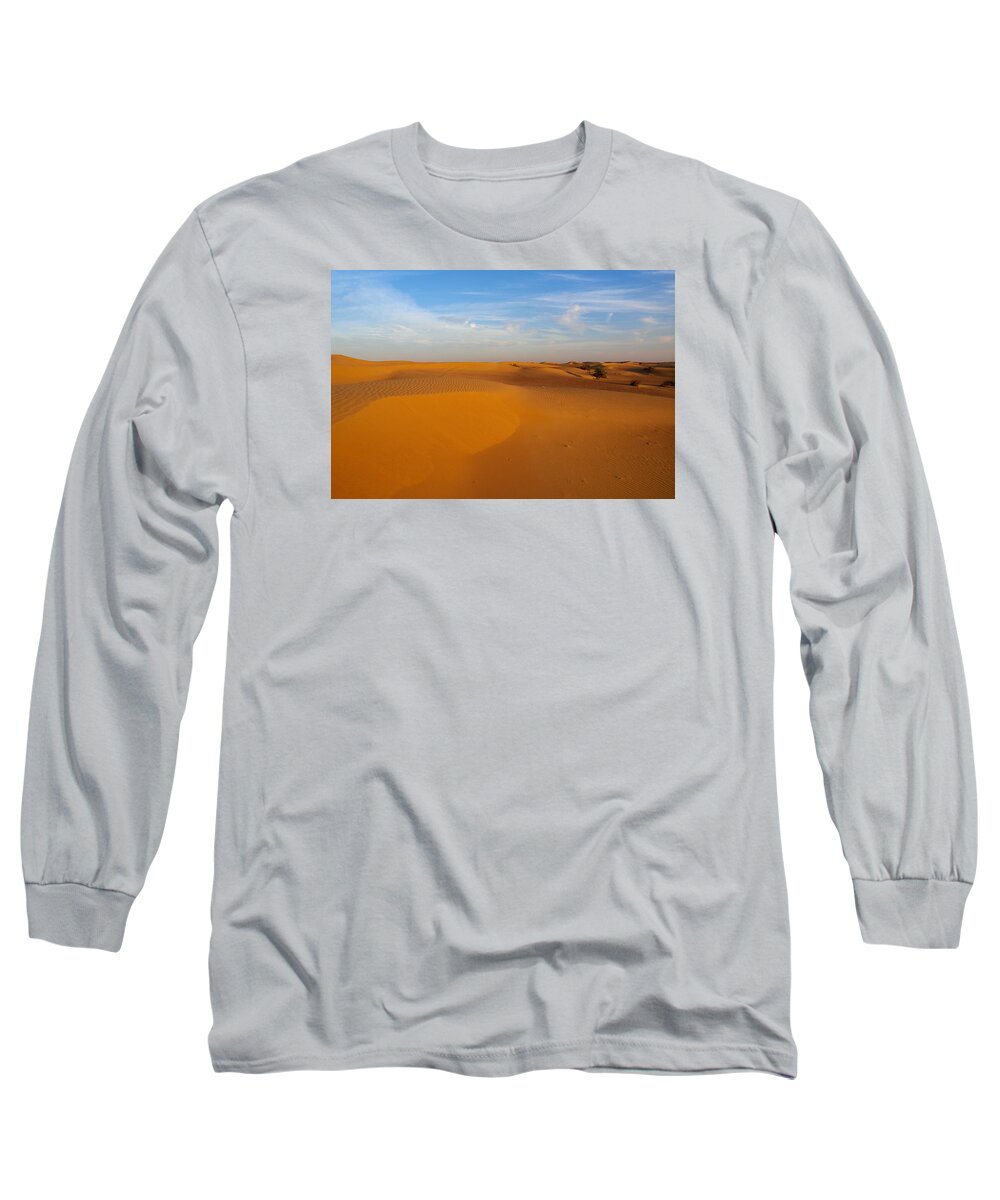 Al Maha Long Sleeve T-Shirt featuring the photograph The Desert by Jouko Lehto