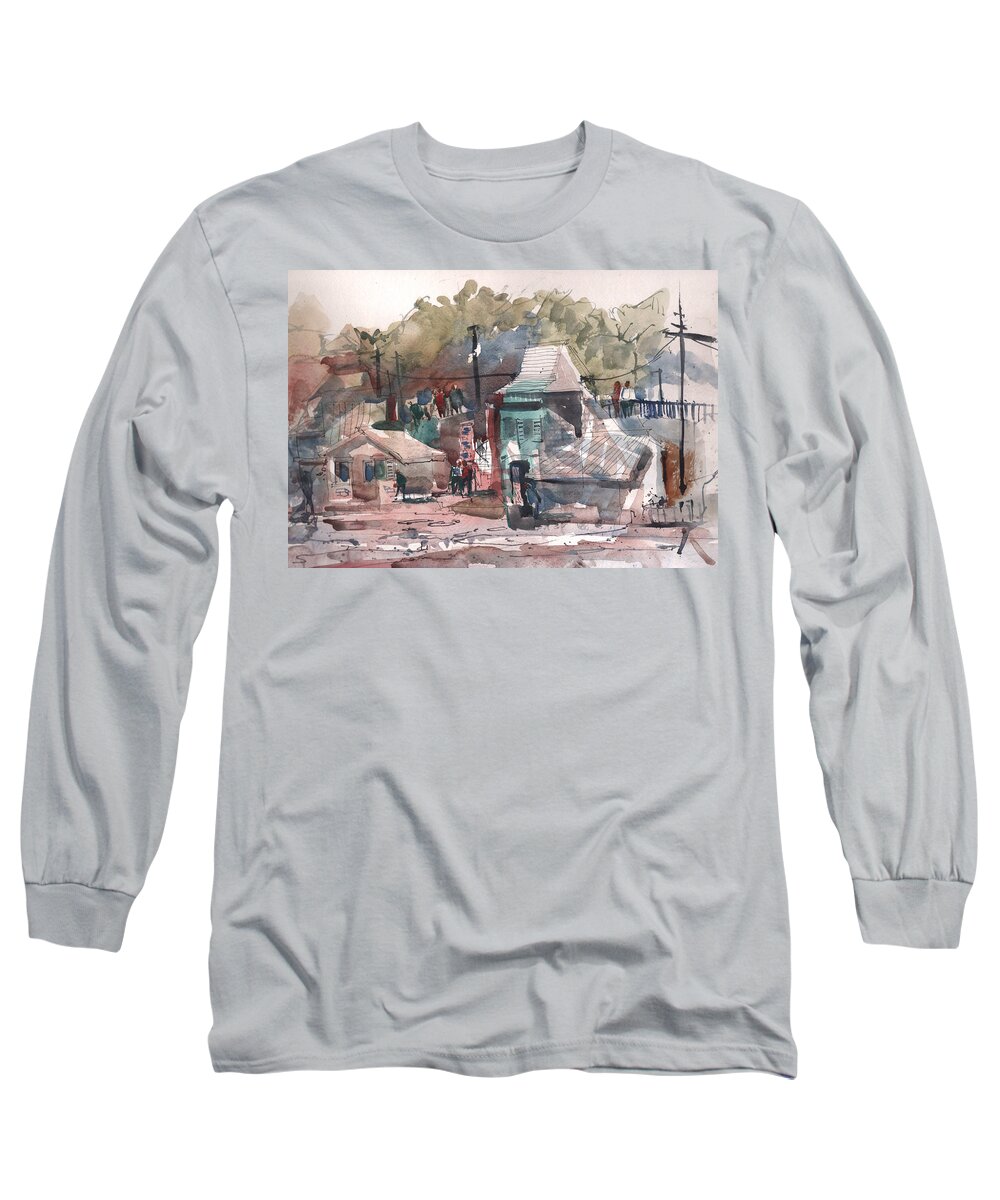 Landscape Long Sleeve T-Shirt featuring the painting The Dream by Gaston McKenzie