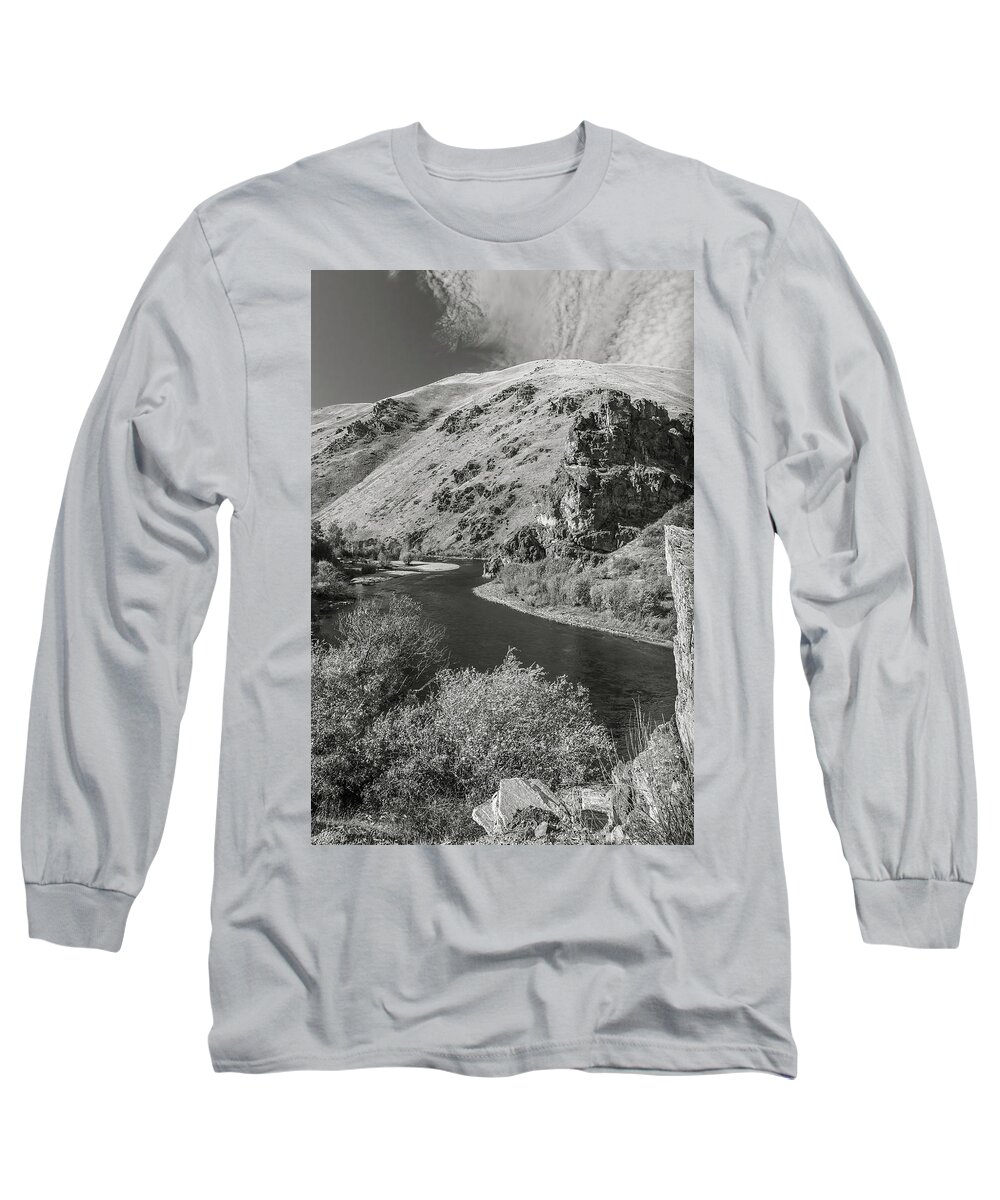 Markmilleart.com Long Sleeve T-Shirt featuring the photograph South Fork Boise River 3 by Mark Mille