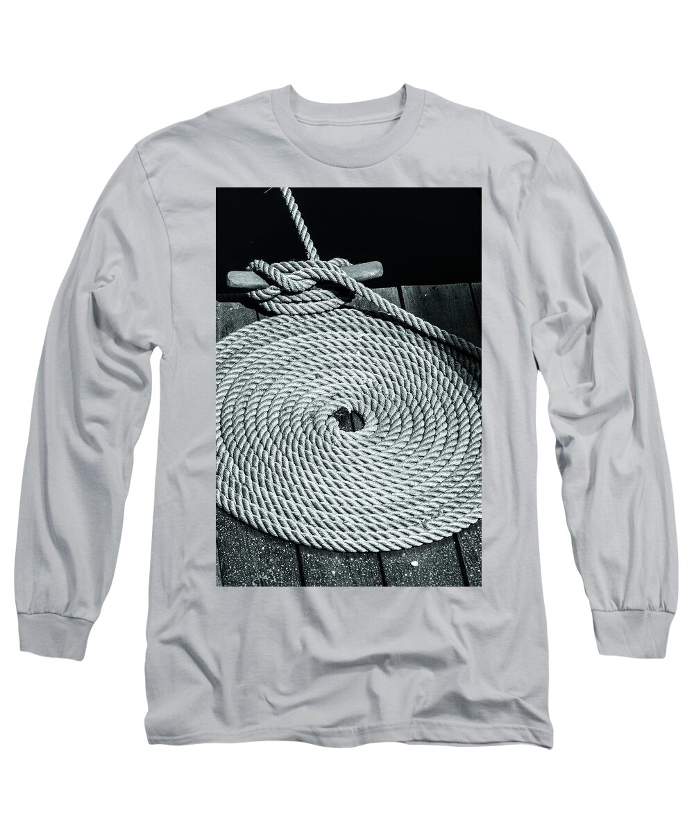 Nautical Long Sleeve T-Shirt featuring the photograph Tied off 2 by Jason Hughes