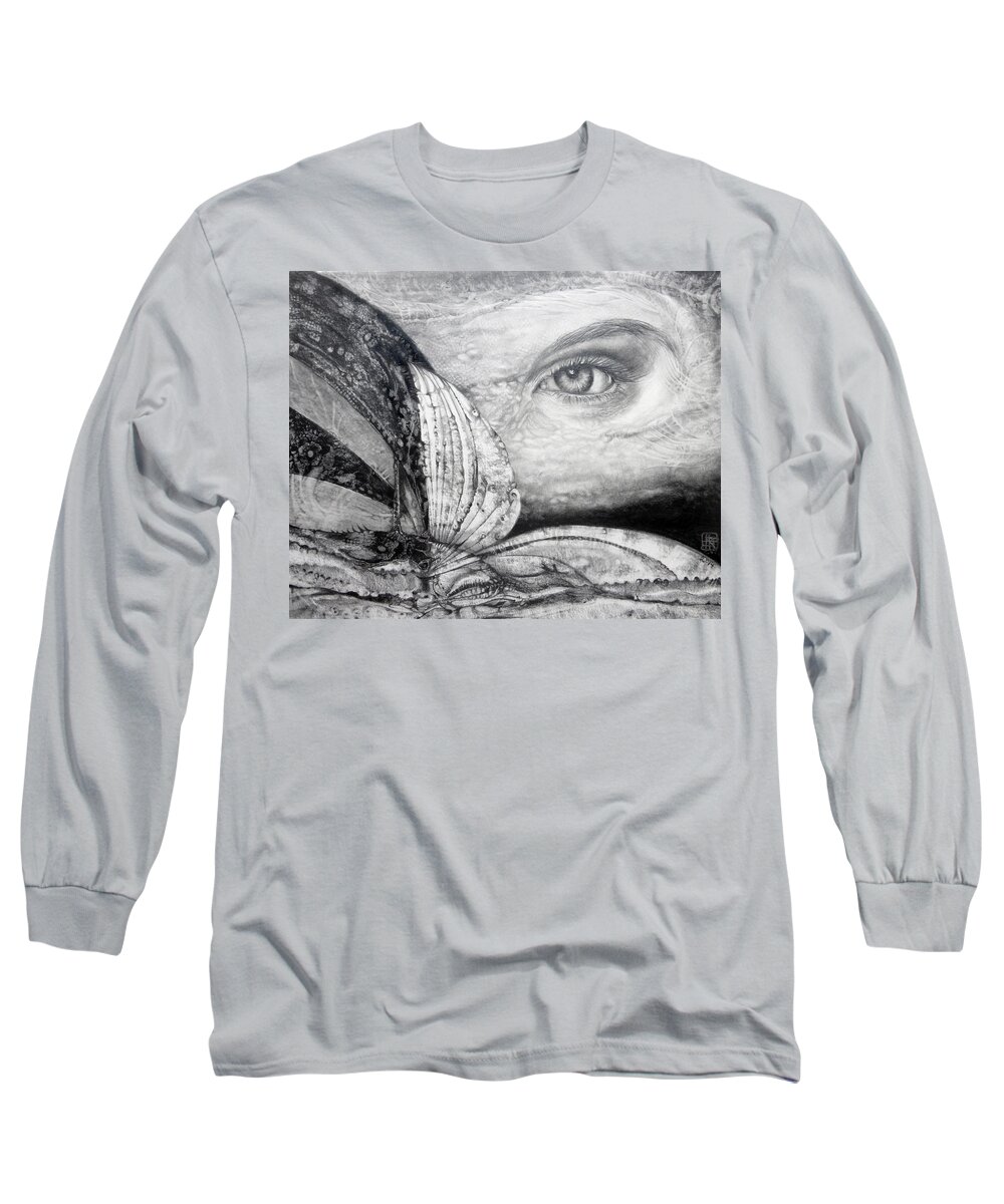Art Of The Mystic Long Sleeve T-Shirt featuring the drawing Untitled P 1010381 by Otto Rapp