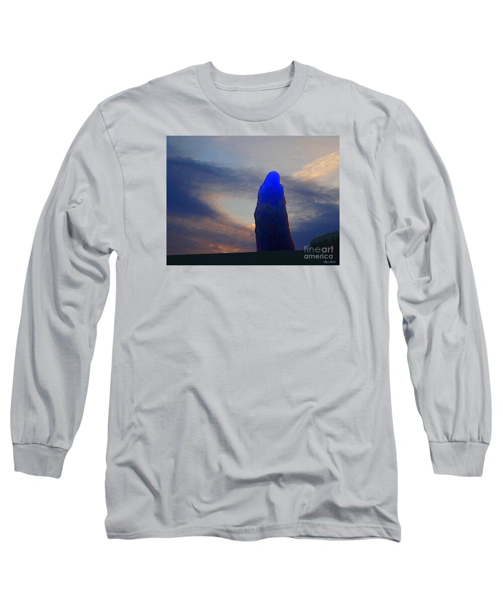 Surrealism Long Sleeve T-Shirt featuring the digital art Vigil by Lyric Lucas