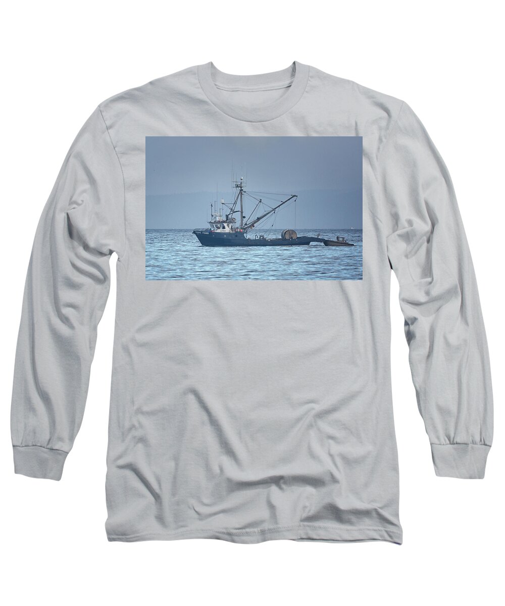 Viking Fisher Long Sleeve T-Shirt featuring the photograph Viking Fisher 3 by Randy Hall