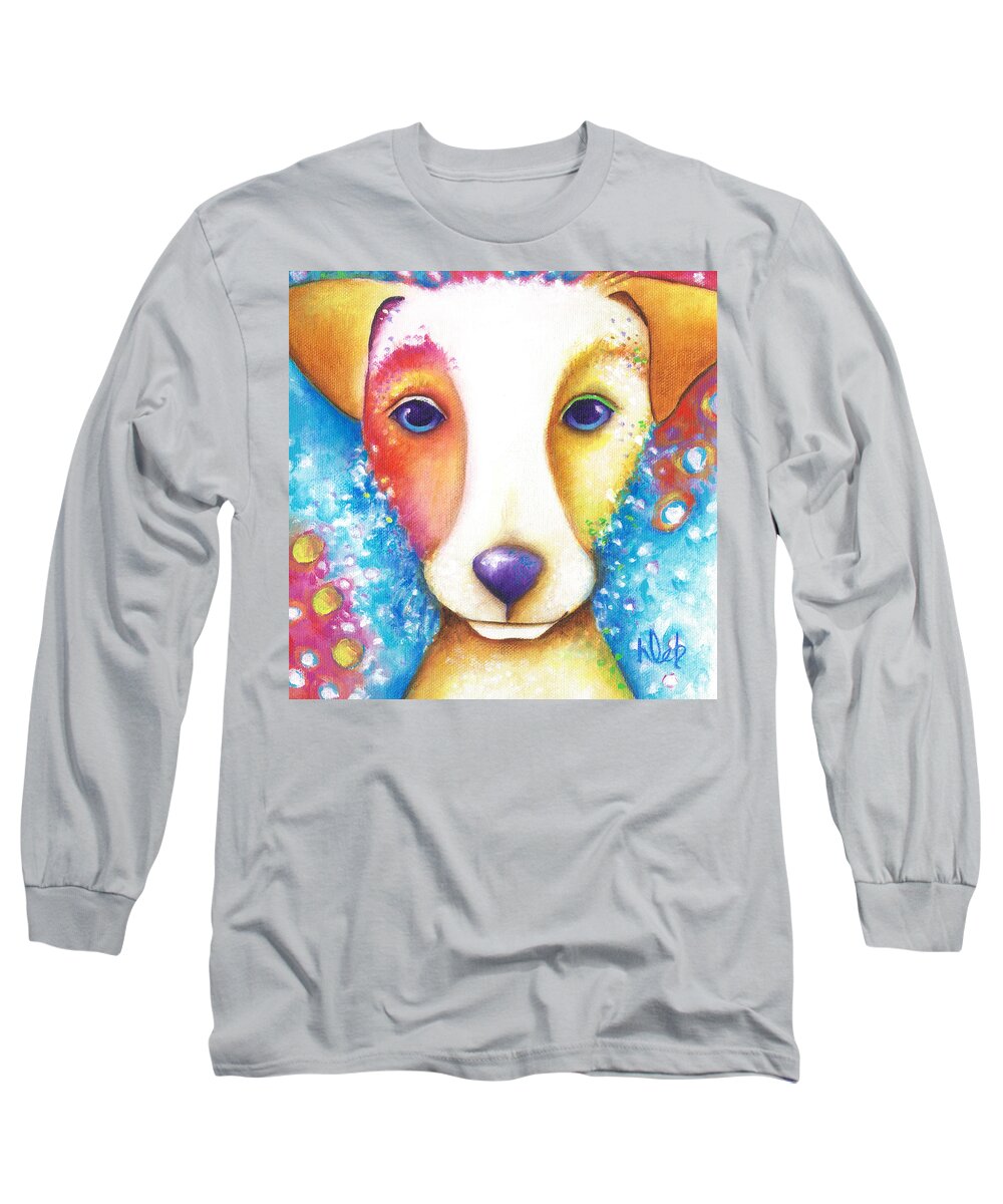 Dog Long Sleeve T-Shirt featuring the painting Vincent by Deb Harvey