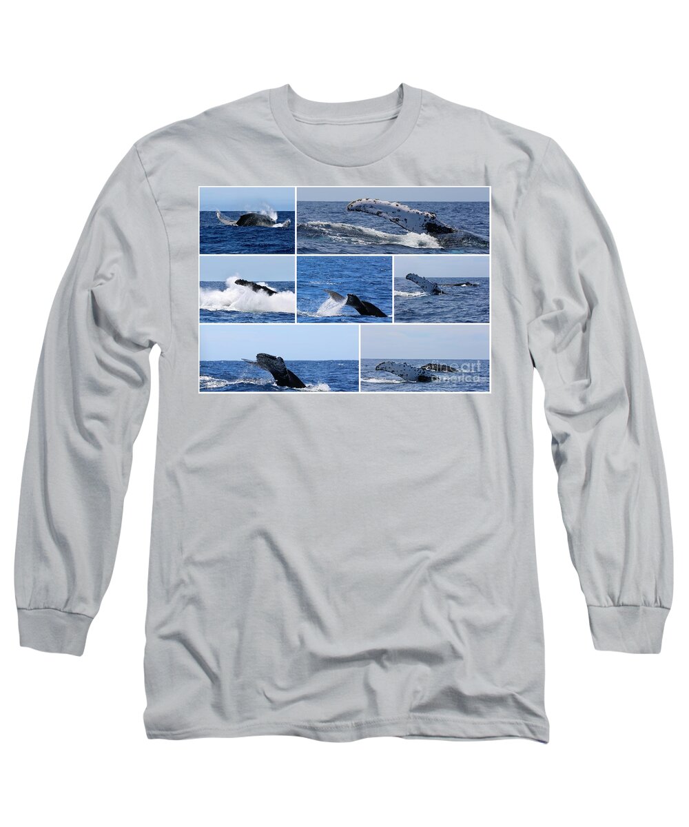 Seascape Long Sleeve T-Shirt featuring the photograph Whale Action by Sheila Ping