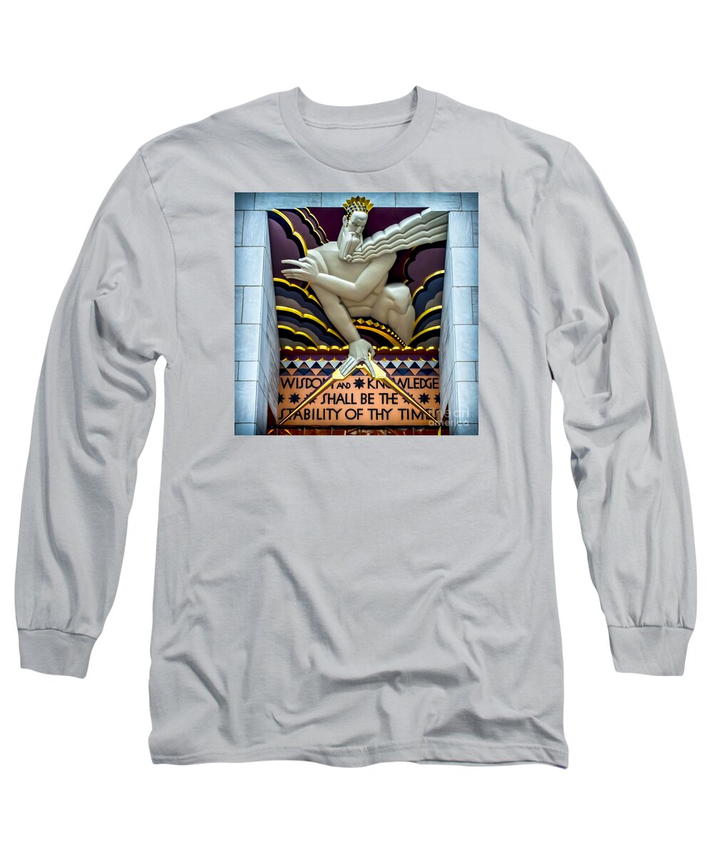 Rockefeller Center Long Sleeve T-Shirt featuring the photograph Wisdom and Knowledge by James Aiken