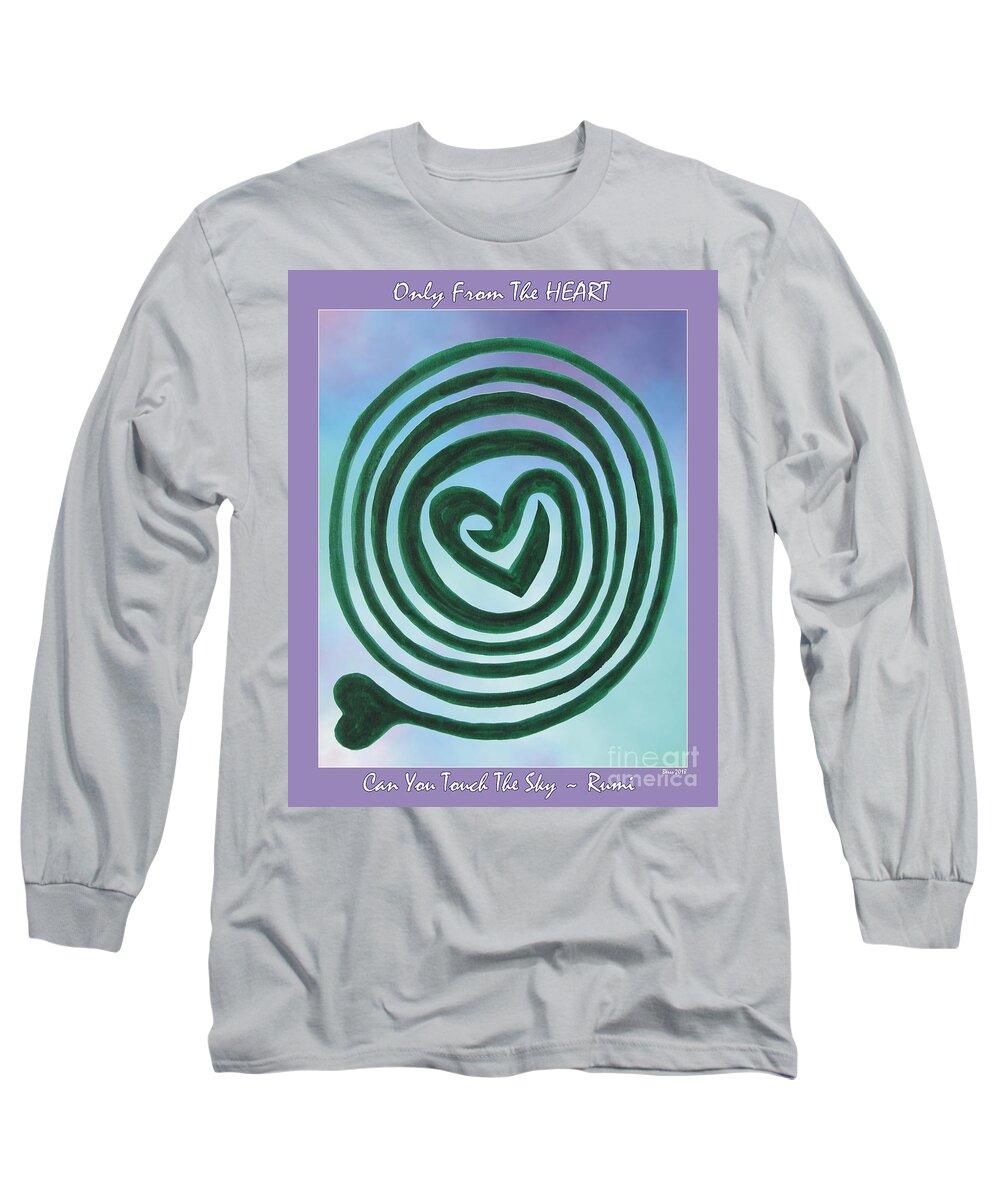 Labyrinth Long Sleeve T-Shirt featuring the photograph Zen Heart Labyrinth Sky by Mars Besso
