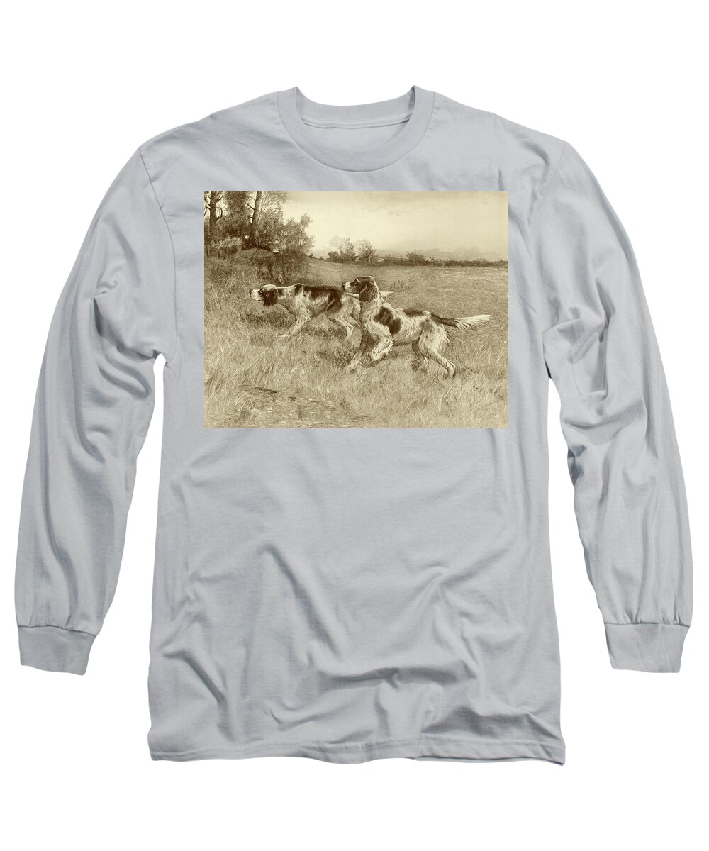 Sporting Long Sleeve T-Shirt featuring the painting A Thrilling Moment #1 by E.h. Osthaus
