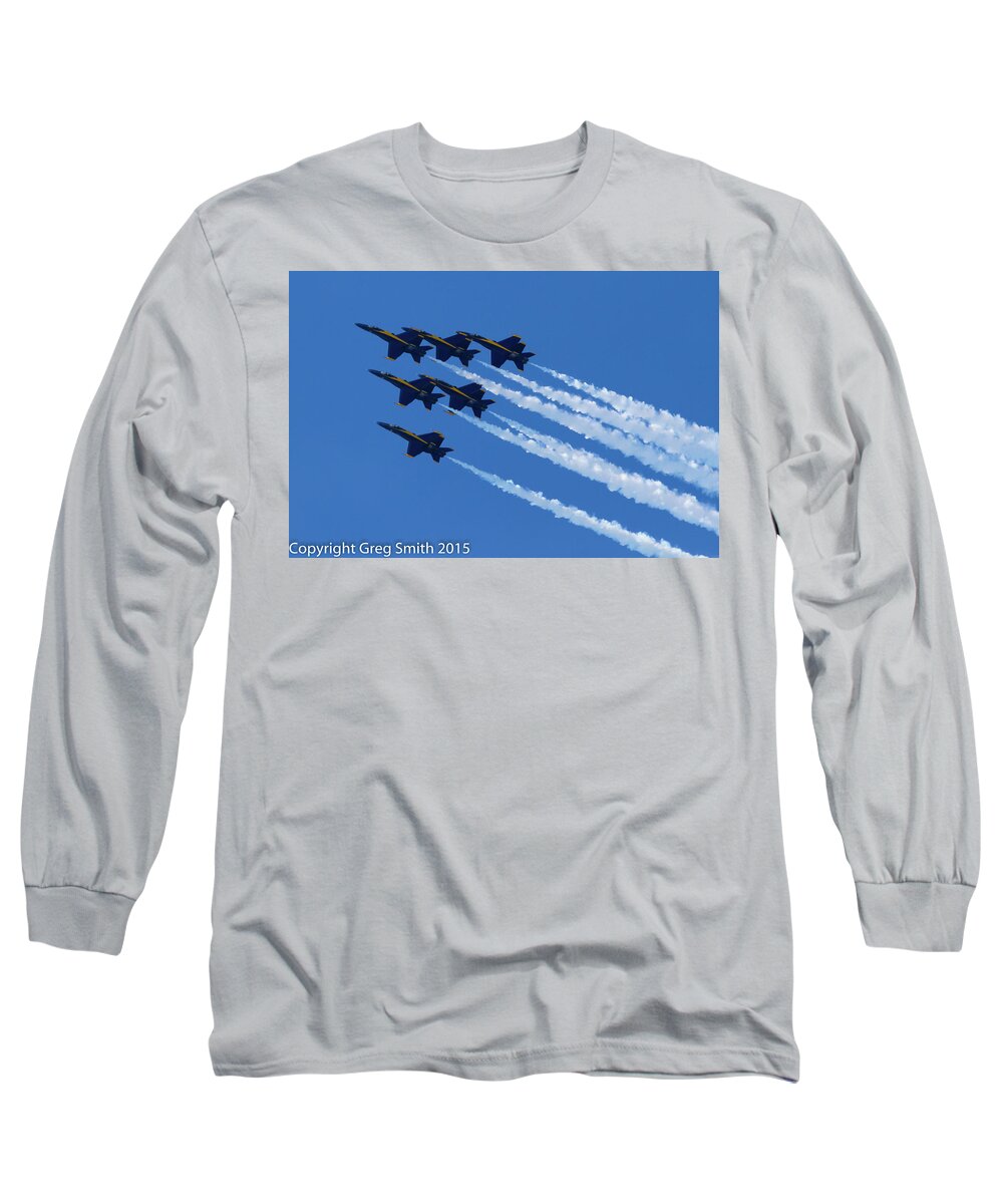 Blue Angels Nas Oceana Long Sleeve T-Shirt featuring the photograph Blue Angels NAS Oceana #22 by Greg Smith