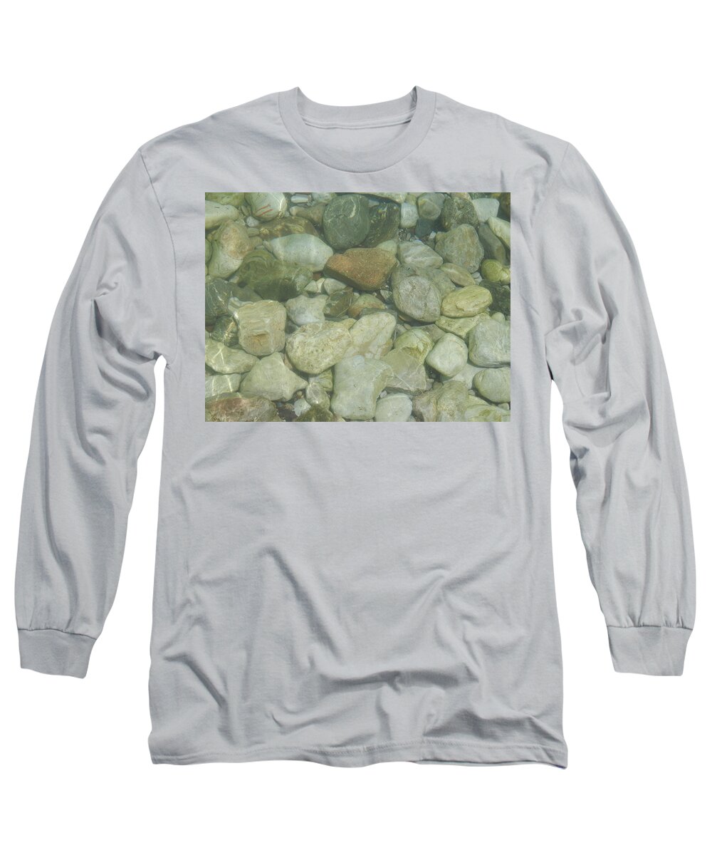 Sea Long Sleeve T-Shirt featuring the photograph The texture of the Aegean Sea water #4 by Oleg Prokopenko