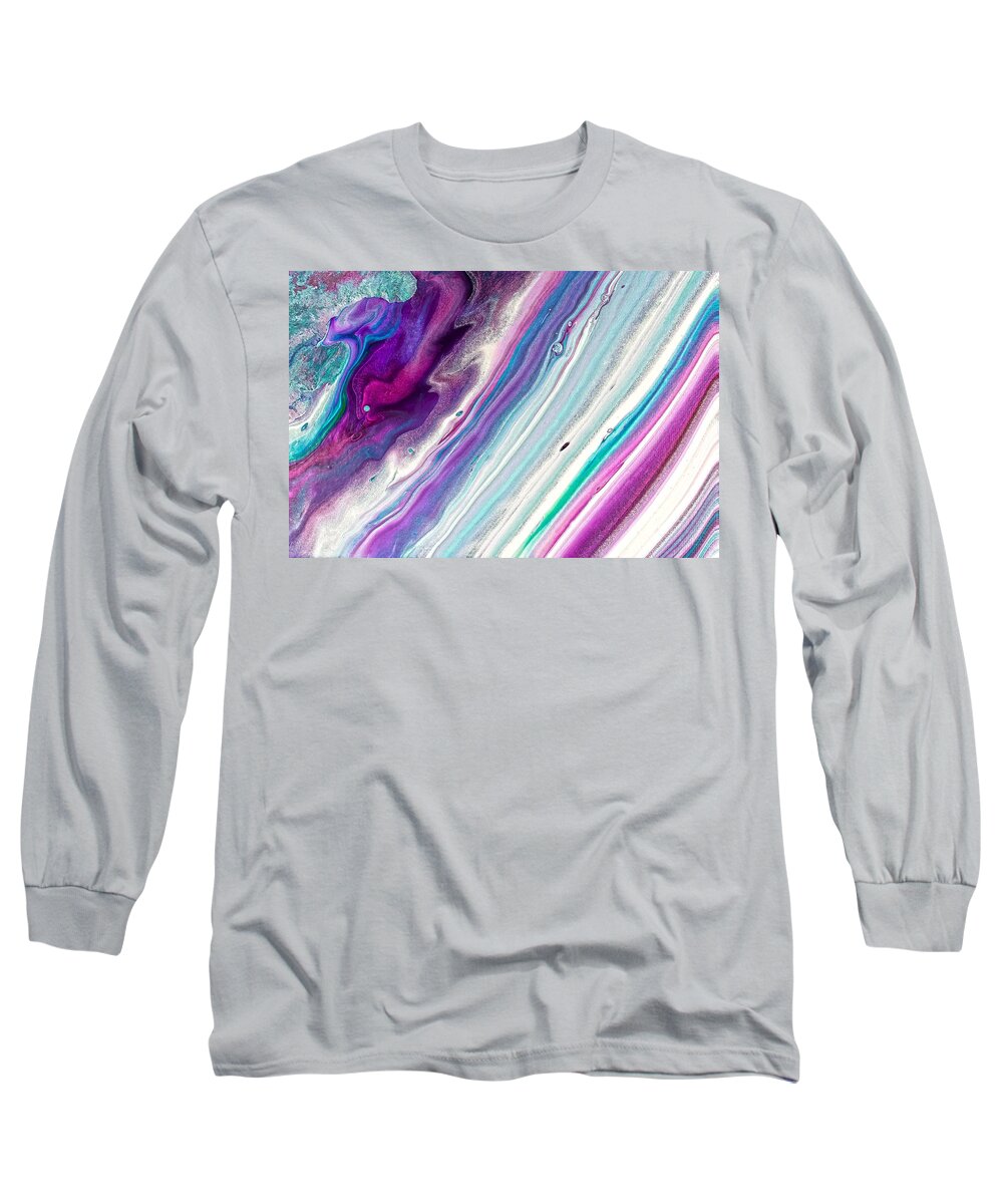 Color Long Sleeve T-Shirt featuring the painting Acrylic by Mauricio Sobalvarro