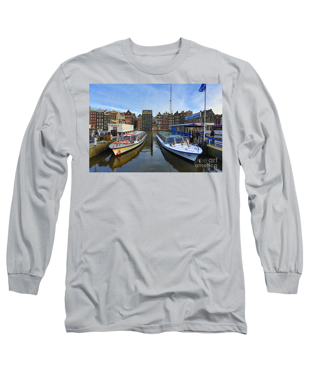 Amsterdam Long Sleeve T-Shirt featuring the photograph Amsterdam Central by Mina Isaac