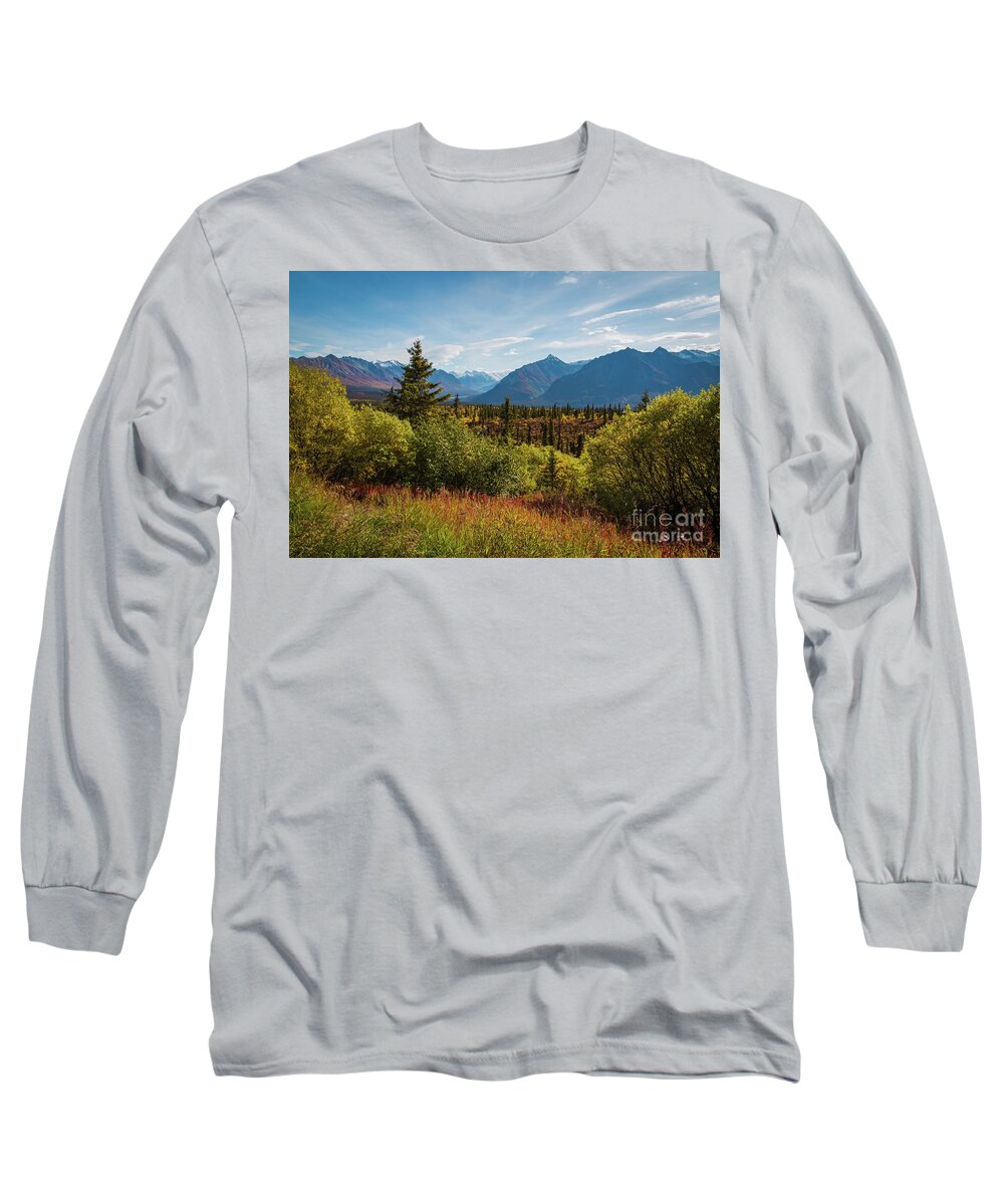 Autumn Long Sleeve T-Shirt featuring the photograph Autumn in Alaska by Eva Lechner