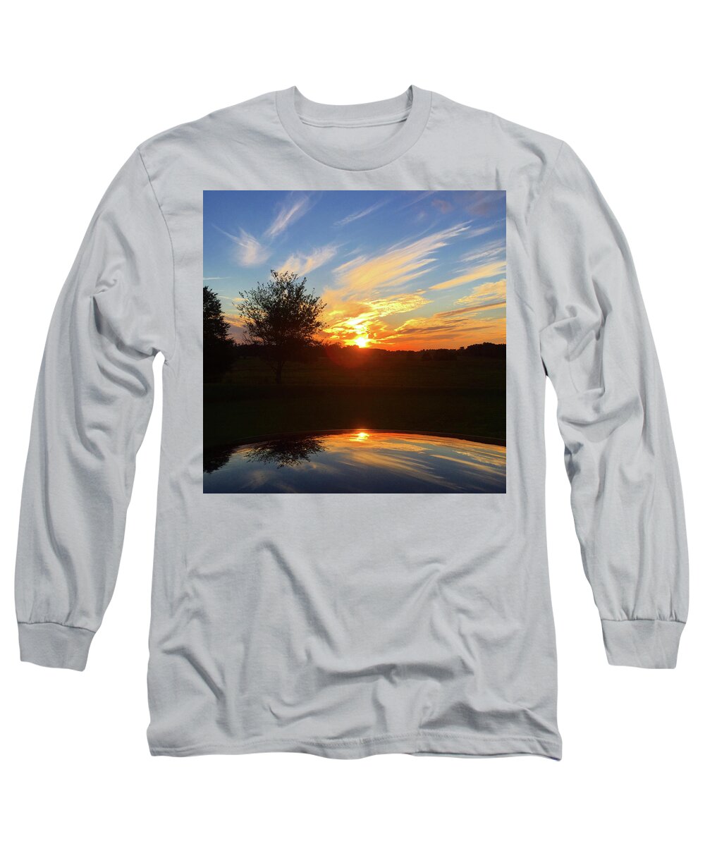 Autumn Long Sleeve T-Shirt featuring the photograph Autumn Sunset by Matthew Seufer