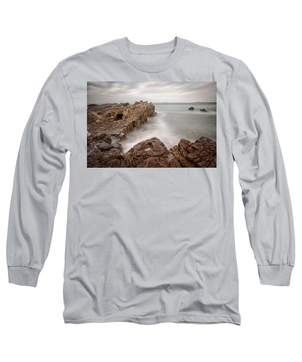 Pans Long Sleeve T-Shirt featuring the photograph Ballycastle - Pans Rock by Nigel R Bell