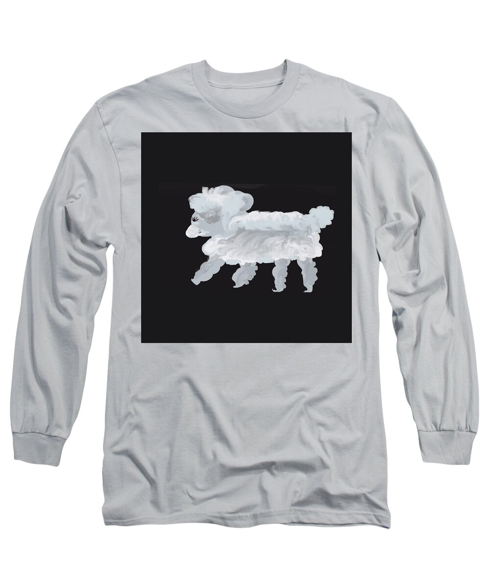 Blanco Long Sleeve T-Shirt featuring the digital art Blanco by Joan Ellen Kimbrough Gandy of The Art of Gandy