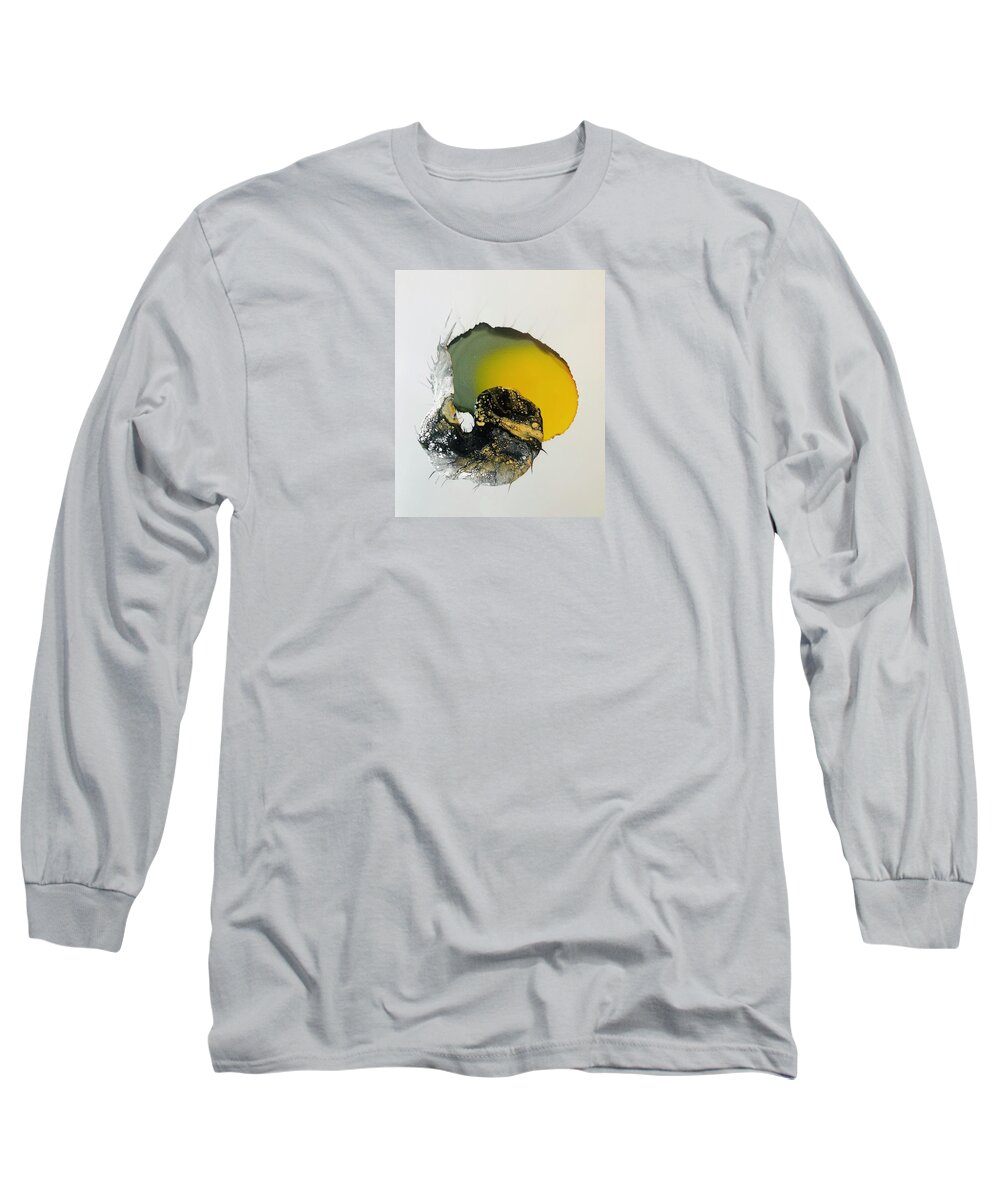 Acrylic Long Sleeve T-Shirt featuring the painting Dot Dot Dot - To Be Continued by Christy Sawyer